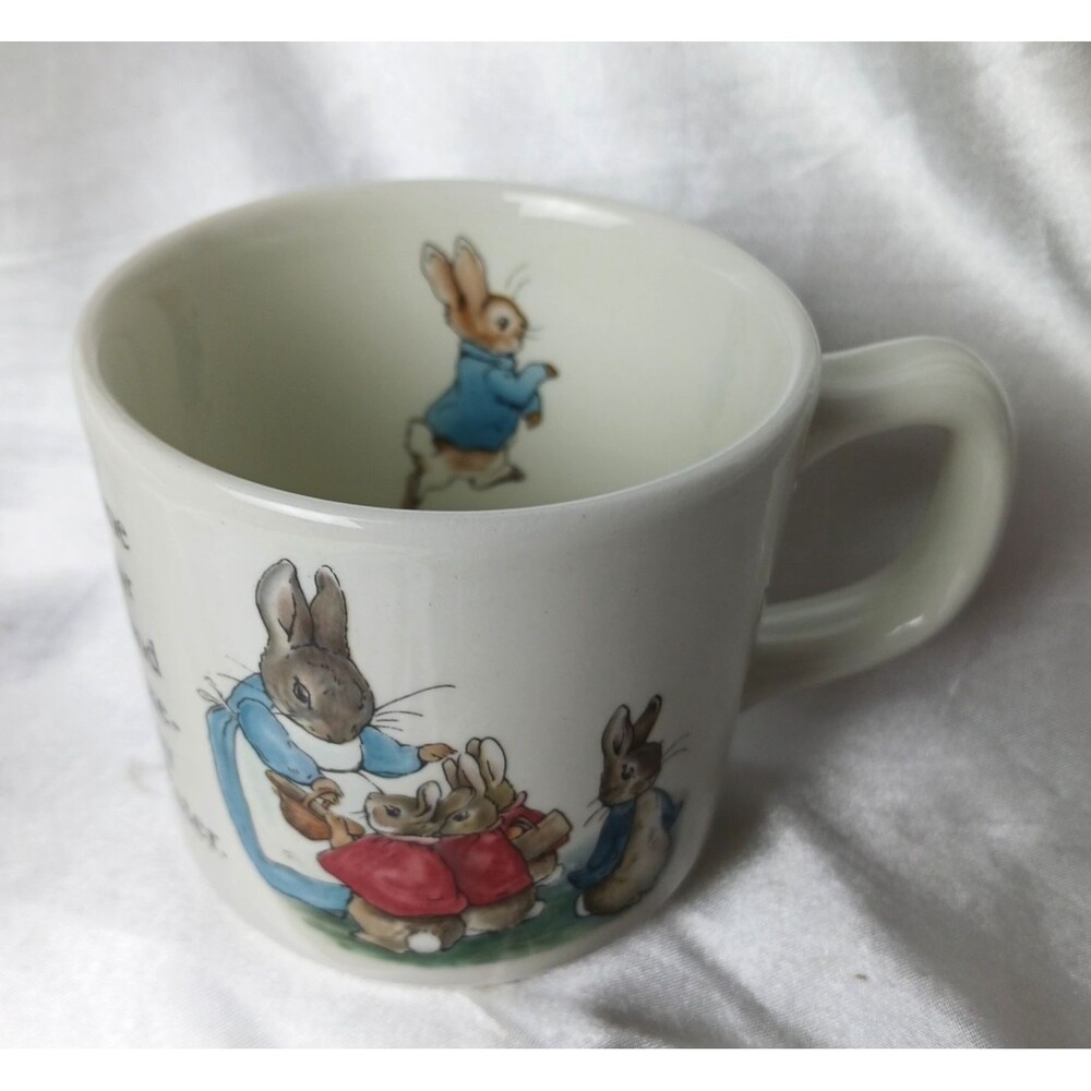 VINTAGE WEDGWOOD BEATRIX POTTER CHILD PORCELAIN CUP-ONCE UPON A TIME...